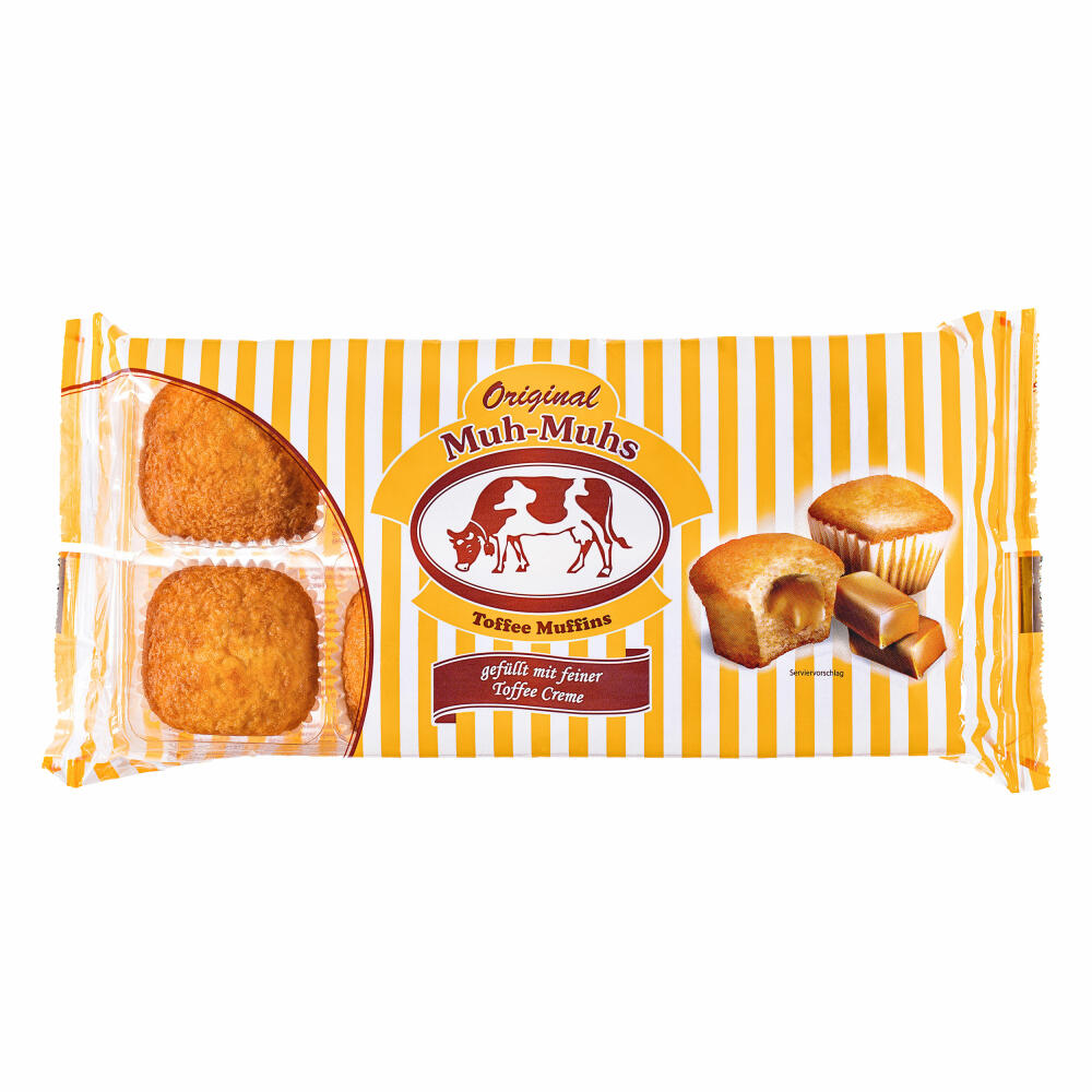 Original Muh-Muhs Toffees Muffins, 8 kleine Kuchen mit Toffee-Cremefüllung, 280g