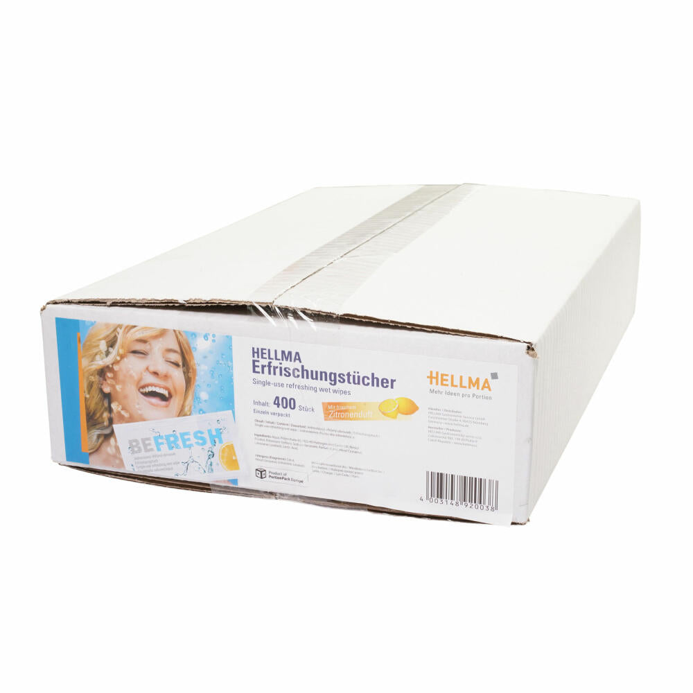 HELLMA refreshing wipes BE FRESH, cleaning wipes, wet wipes, 400 pieces, 60000140