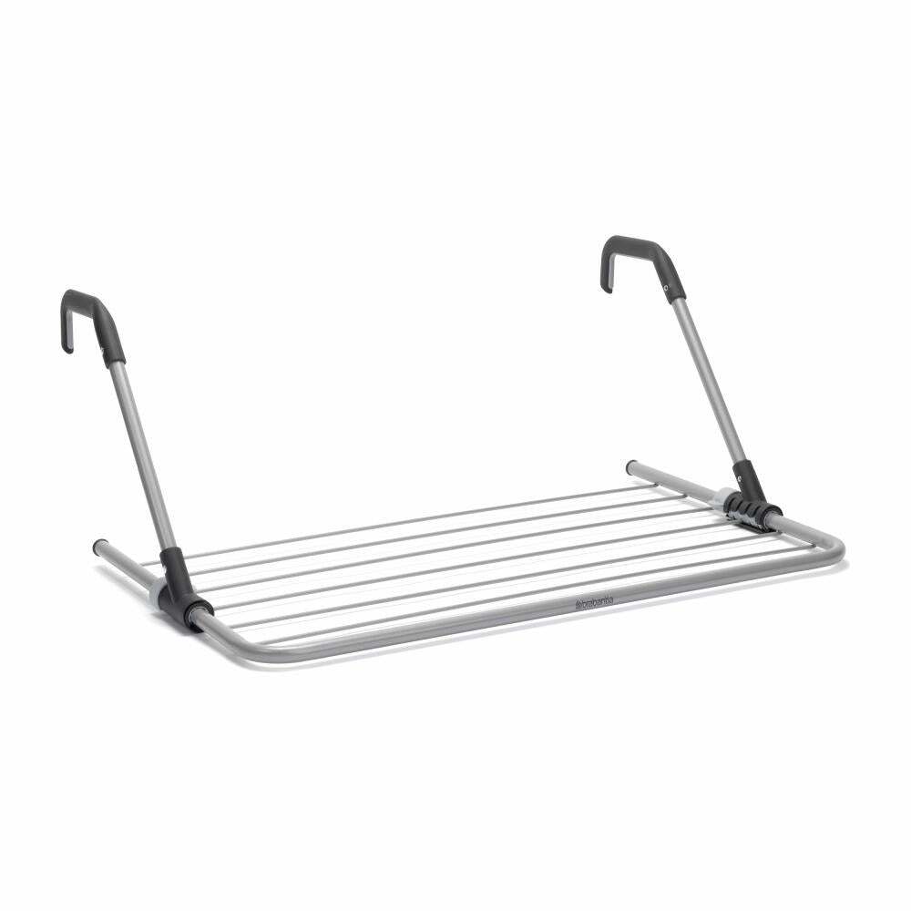 Brabantia Drying Rack, Clothes Rack, Tumble Dryer, Door Drying Rack, 4.5 m, Metallic Grey, 105241