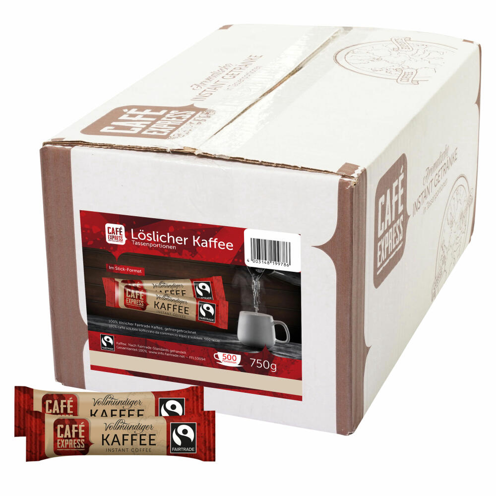 Café Express coffee sticks, soluble coffee, instant coffee, 500 x 1.5 g