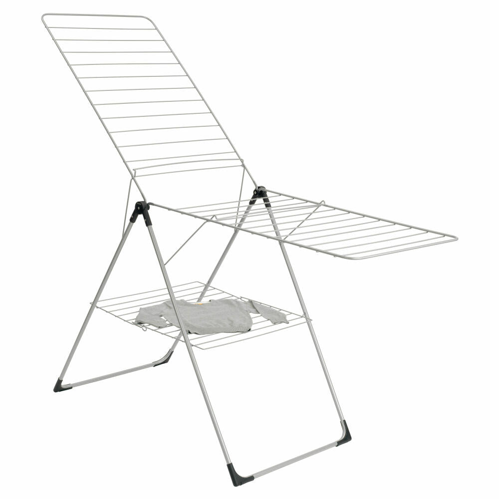 Brabantia Drying Rack T-Model, Clothes Rack, Tumble Dryer, Metallic Grey, 20 Meters, 350184