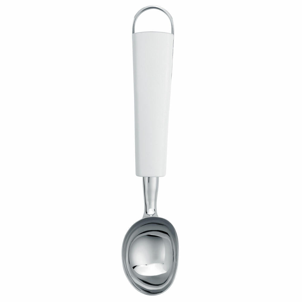 Brabantia Kitchen Helper Essential, Ice Cream Scoop, Ice Cream Spoon, Spoon, White and Stainless Steel, 400346