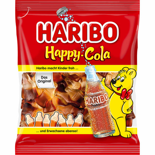 Haribo Happy Cola, Fruchtgummi, Weingummi, im Beutel, Tüte, 175 g