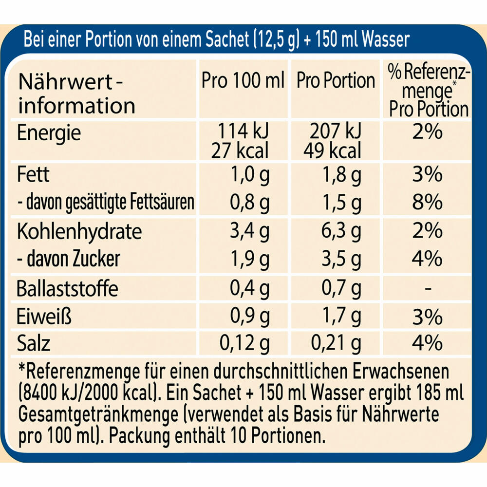 Nescafé Gold Typ Cappuccino Weniger Süß, Löslicher Bohnenkaffee, Instantkaffee, Kaffee, 10 x 10 Portionen