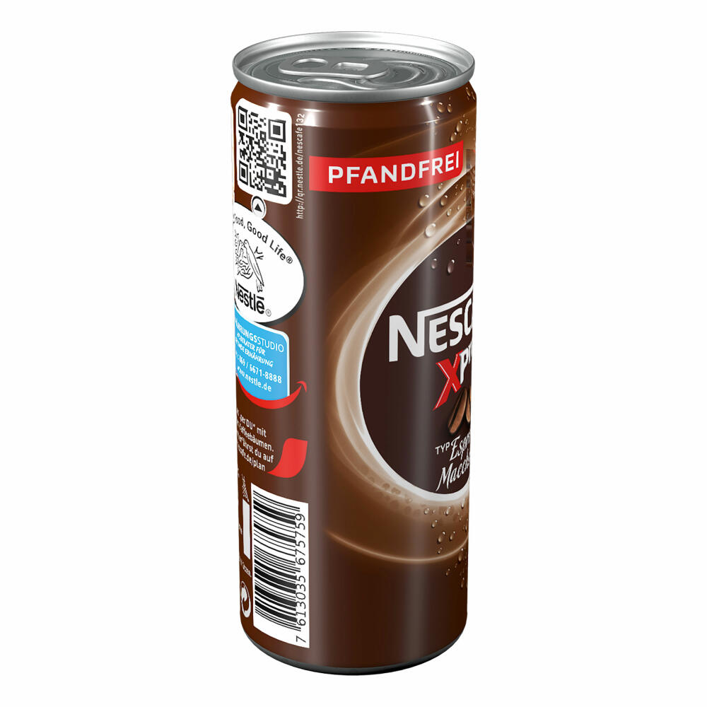 Nescafé Xpress Espresso Macchiato, Kaffee, Eiskaffee, Milchkaffee, Frappé, 12 x 250 ml Dose