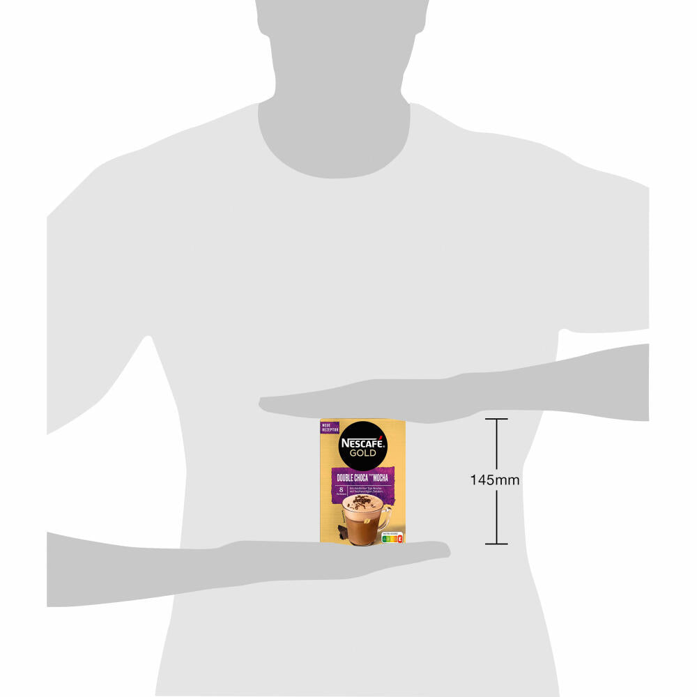 Nescafé Gold Double Choca Typ Mocha, Löslicher Bohnenkaffee, Instantkaffee, Kaffee, 8 Portionen, 012409392