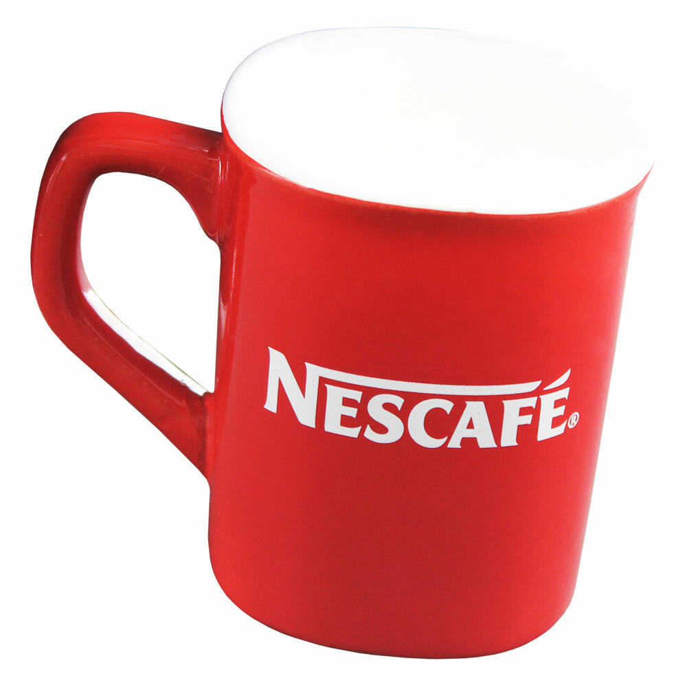 Nescafé coffee mug, coffee mug, coffee cup, tea cup, square, red, 230 ml