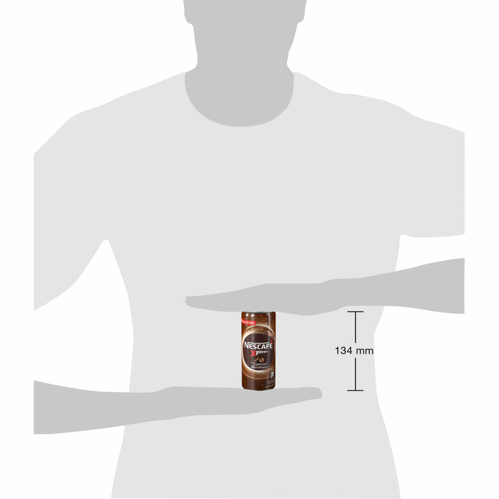 Nescafé Xpress Espresso Macchiato, Kaffee, Eiskaffee, Milchkaffee, Frappé, 12 x 250 ml Dose