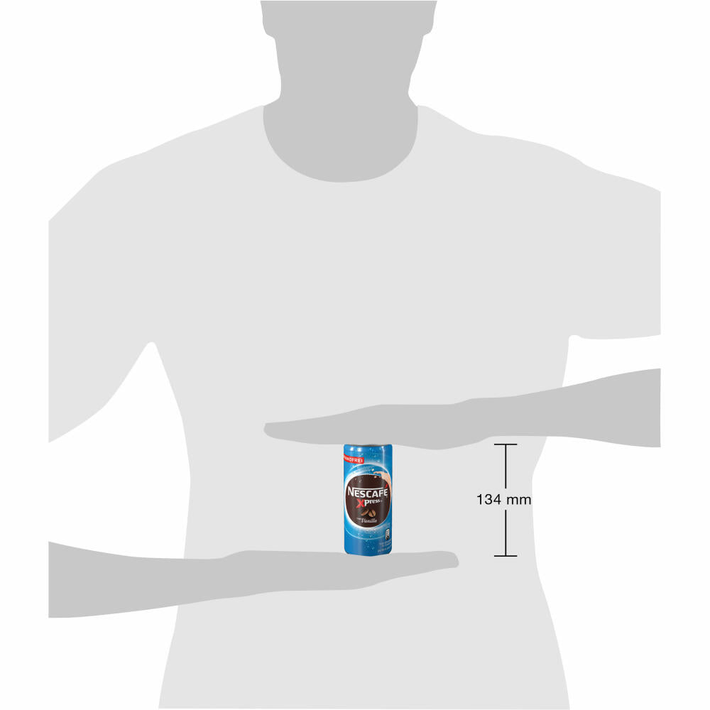 Nescafé Xpress Vanilla, Kaffee, Eiskaffee, Milchkaffee, Frappé, 12 x 250 ml Dose