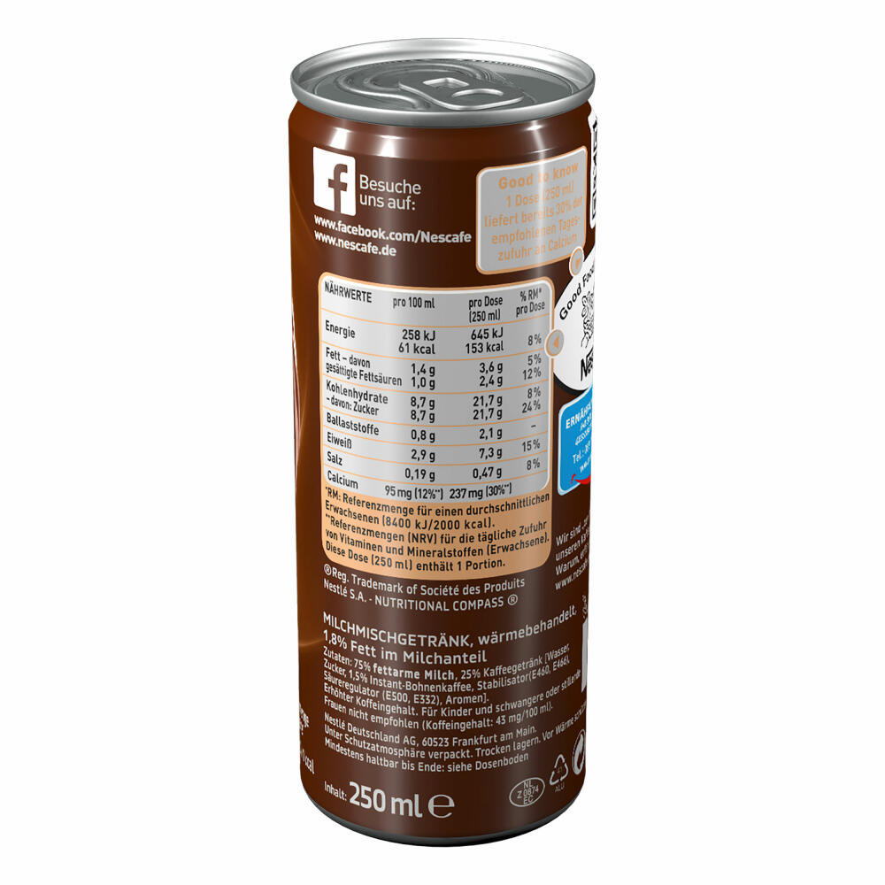 Nescafé Xpress Espresso Macchiato, Kaffee, Eiskaffee, Milchkaffee, Frappé, 12 x 250 ml Dose