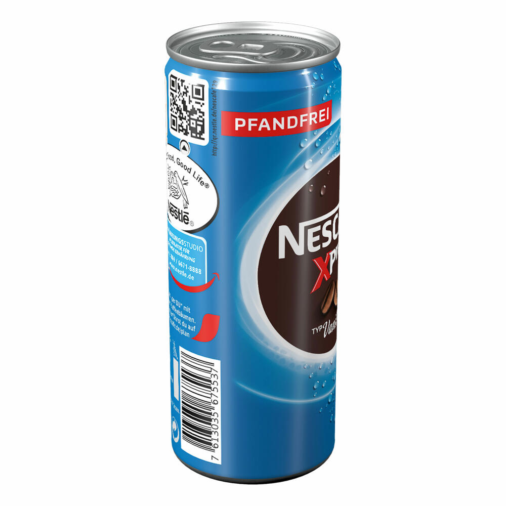 Nescafé Xpress Vanilla, Kaffee, Eiskaffee, Milchkaffee, Frappé, 12 x 250 ml Dose