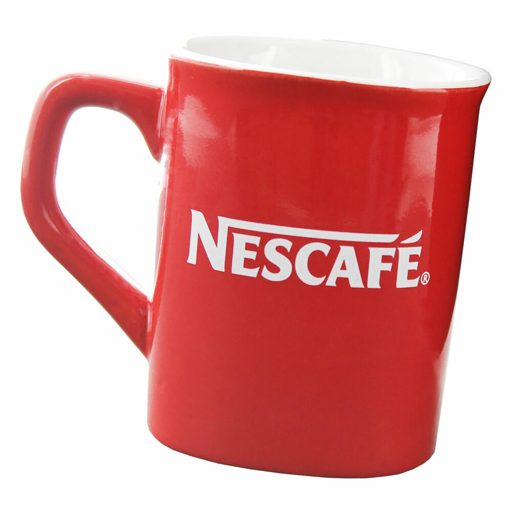 Nescafé coffee mug, coffee mug, coffee cup, tea cup, square, red, 230 ml