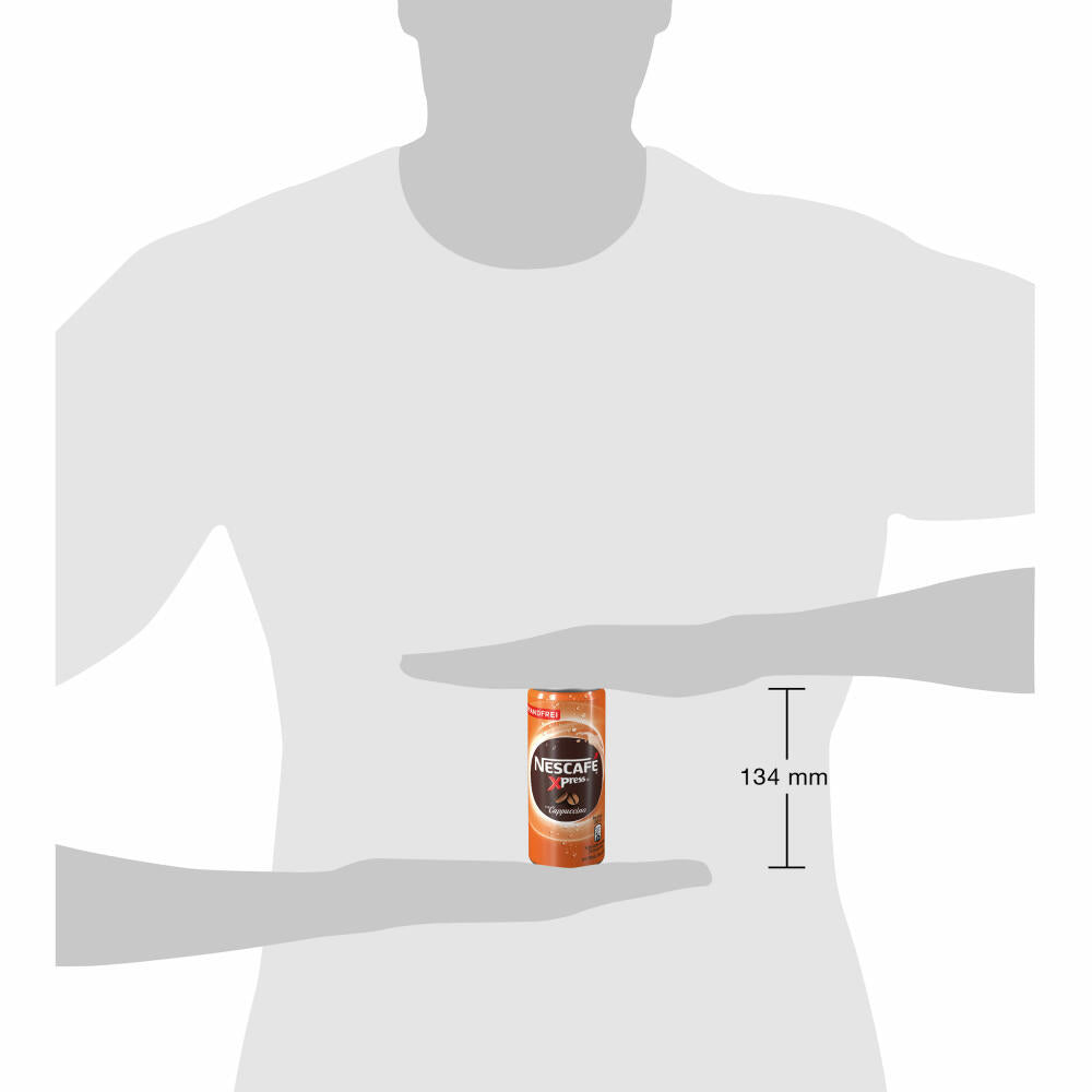 Nescafé Xpress Cappuccino, Coffee, Iced Coffee, Latte, Frappé, 12 x 250 ml can