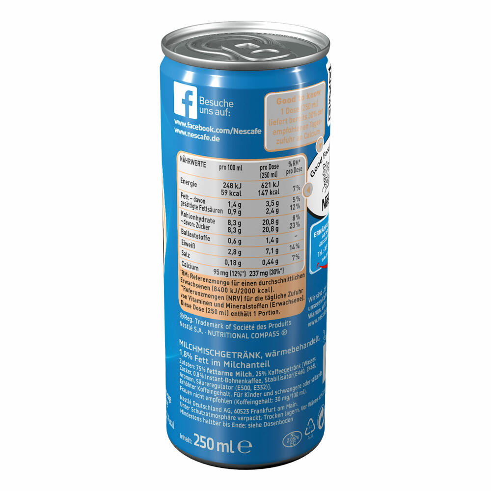 Nescafé Xpress Vanilla, Kaffee, Eiskaffee, Milchkaffee, Frappé, 12 x 250 ml Dose
