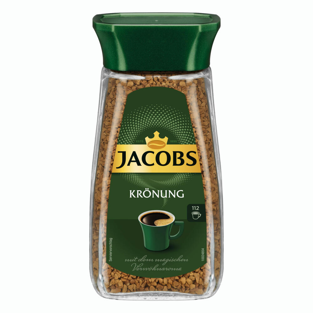 Jacobs Krönung, Soluble Coffee, Instant Coffee, Instant Coffee, Soluble Coffee, Glass, 6 x 200 g