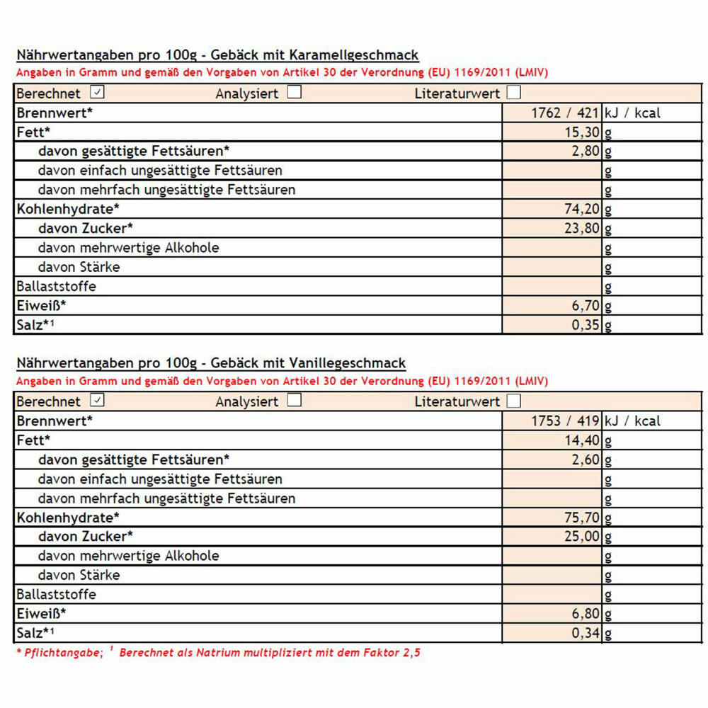 HELLMA Edles Gebäck Mix, Keksgebäck mit Vanille- und Karamellgeschmack, 125 x 3.5 g