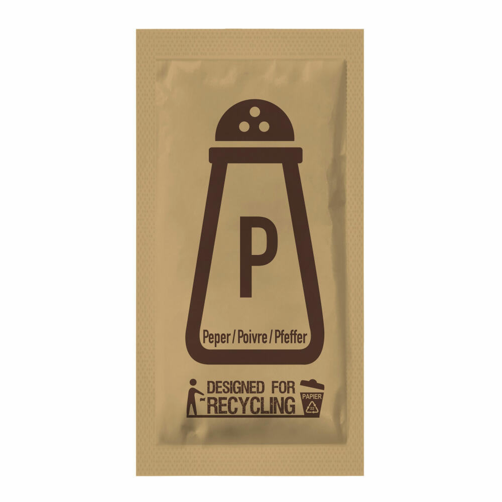 Hellma Pepper Sachets Sustainable, Black Pepper, Ground, for Gastronomy and Hotel, 2000 x 0.15 g