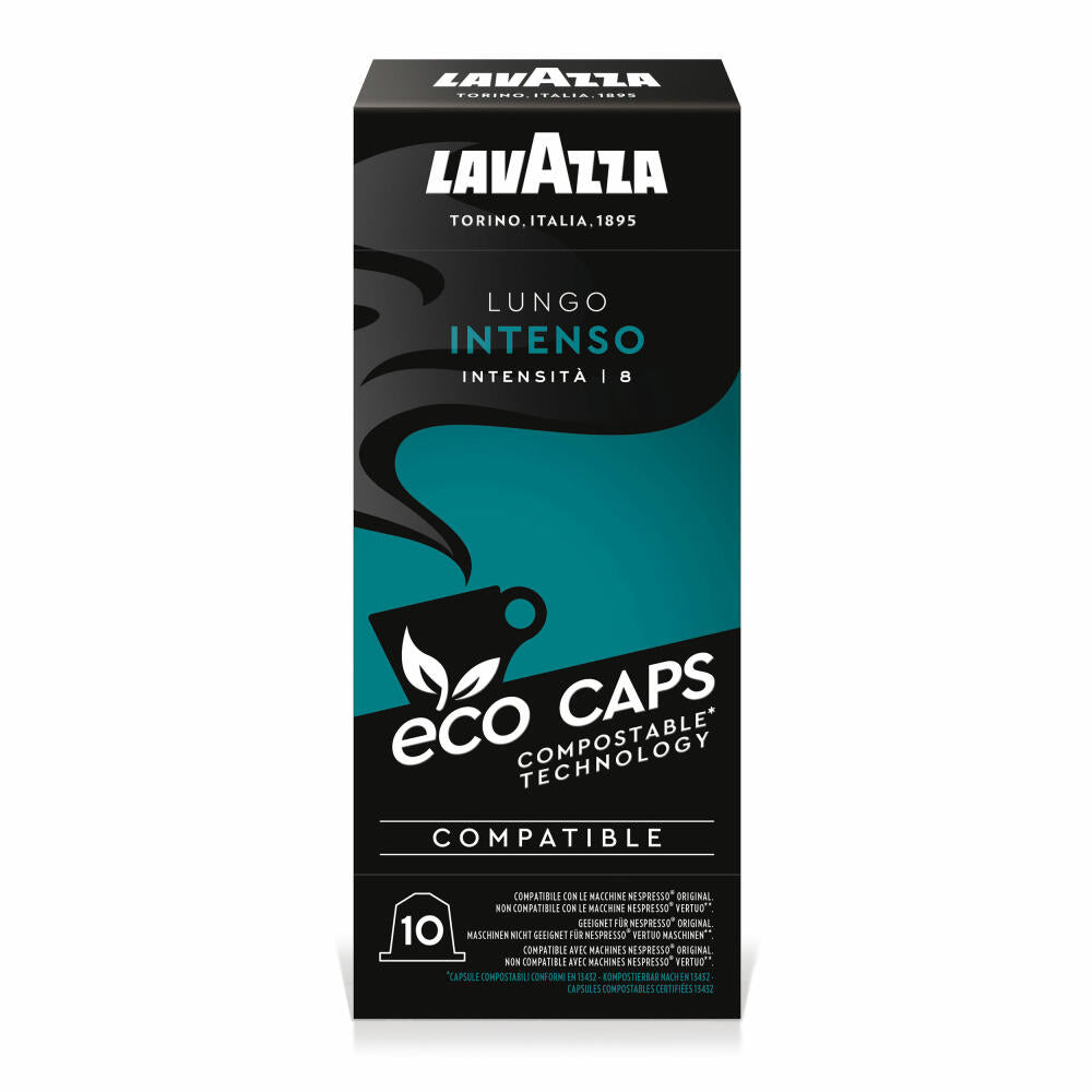 Lavazza Eco Kaffeekapseln Lungo Intenso, Nespresso kompatibel, Kaffee Kapsel, 3 x 10 Kapseln