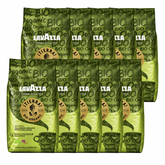 Lavazza Kaffee Tierra Bio Organic, ganze Bohnen, Bohnenkaffee, Set, 10 x 1000 g