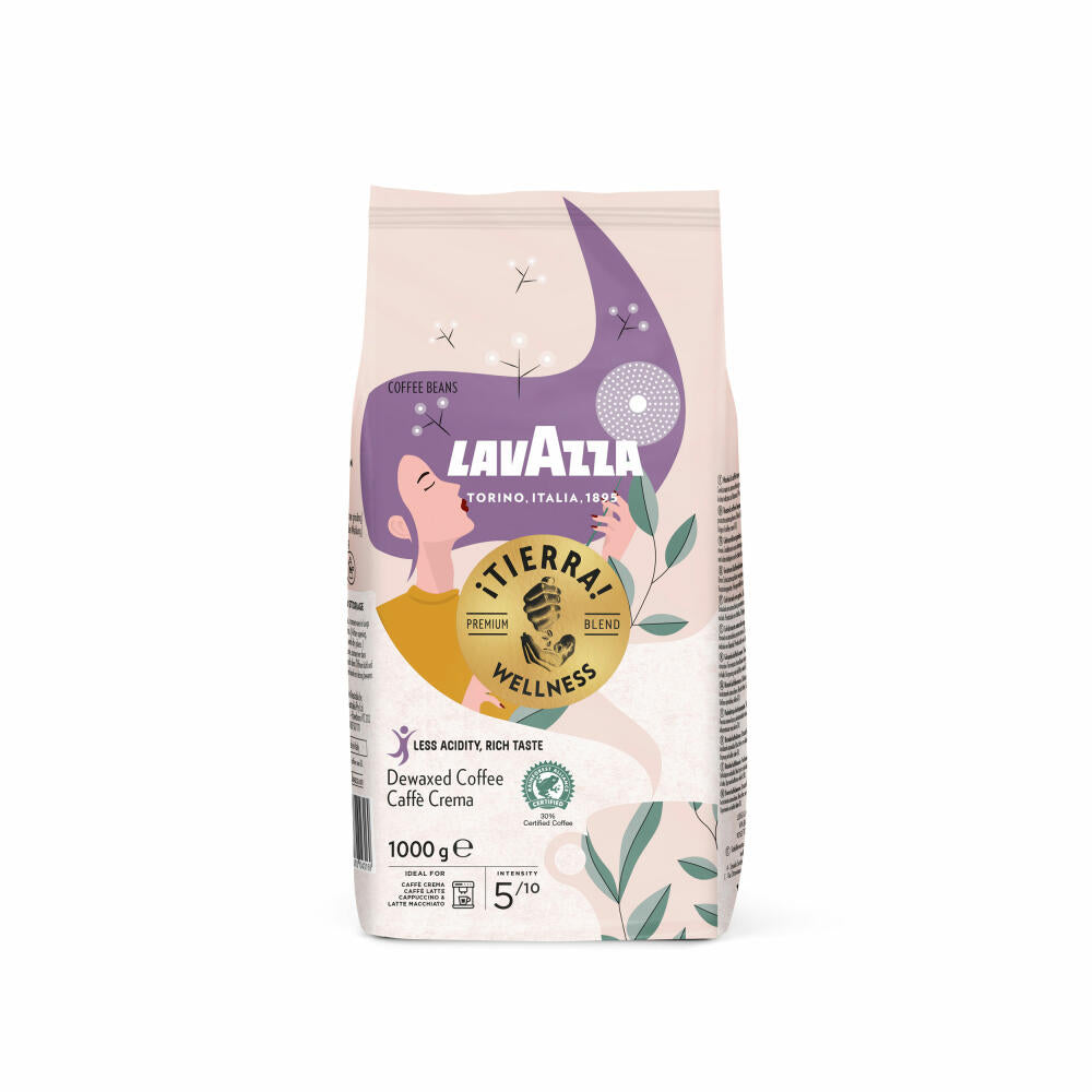 Lavazza Kaffee Tierra Wellness, ganze Bohnen, Bohnenkaffee, Set, 10 x 1000 g