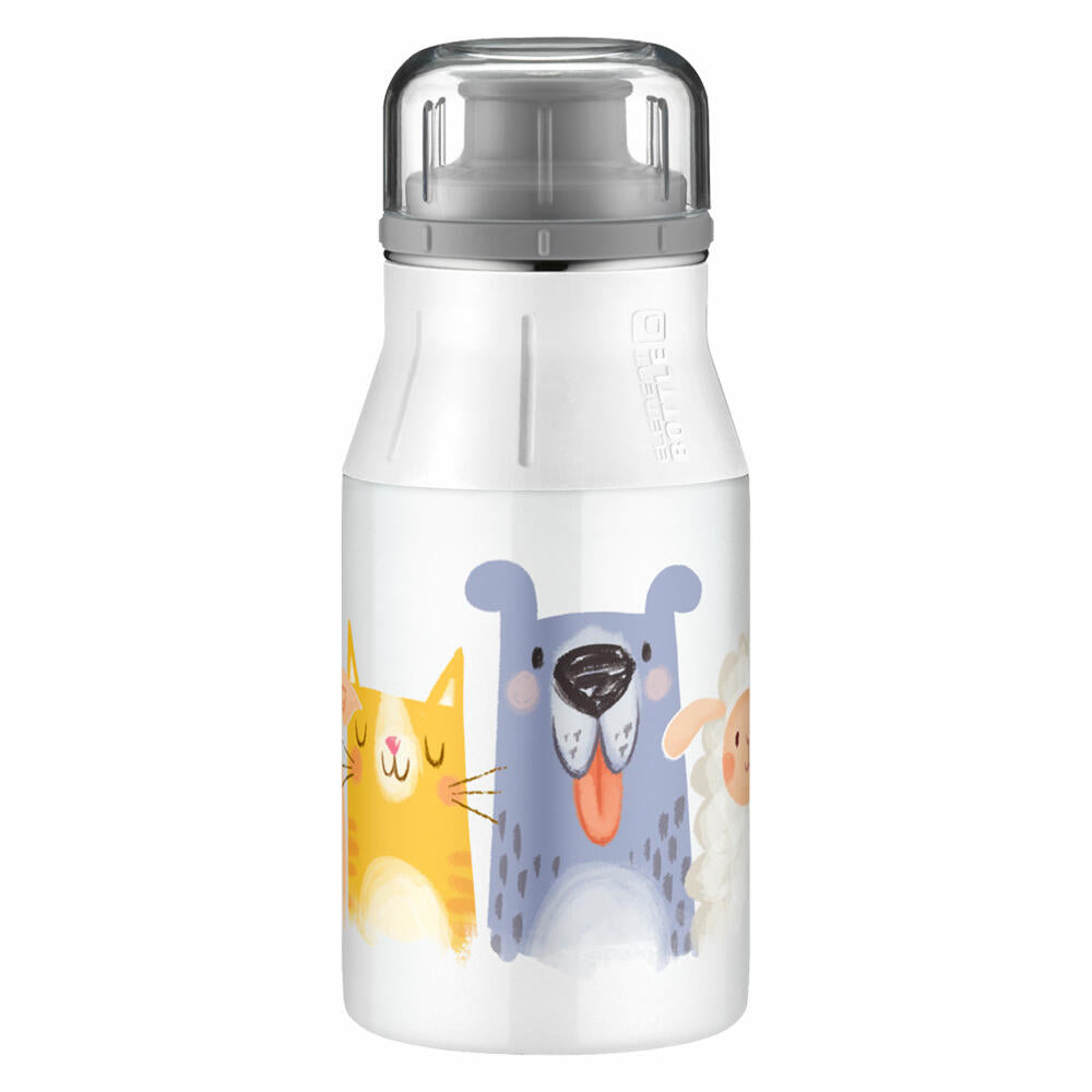 Alfi Kindertrinkflasche elementBottle Kids, Trinkflasche, Sportflasche, Flasche, Edelstahl, Cute Animals, 400 ml, 5357.201.040