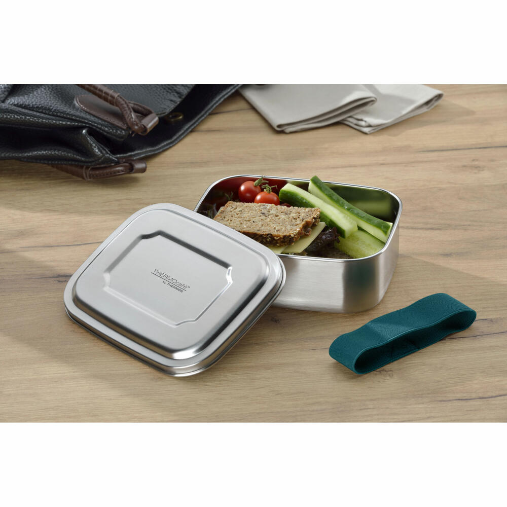 THERMOS Essensbehälter TC SANDWICH BOX, Lunchbox, Brotdose, Edelstahl, Teal, 0.8 L, 4168255080