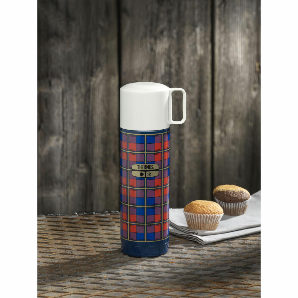 THERMOS Isolierflasche REVIVAL BEVERAGE BOTTLE, Thermosflasche, Isoflasche, Flasche, Edelstahl, Retro Blue, 500 ml, 4130344050