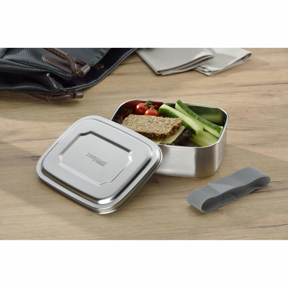 THERMOS Essensbehälter TC SANDWICH BOX, Lunchbox, Brotdose, Edelstahl, Stone Grey, 0.8 L, 4168234080