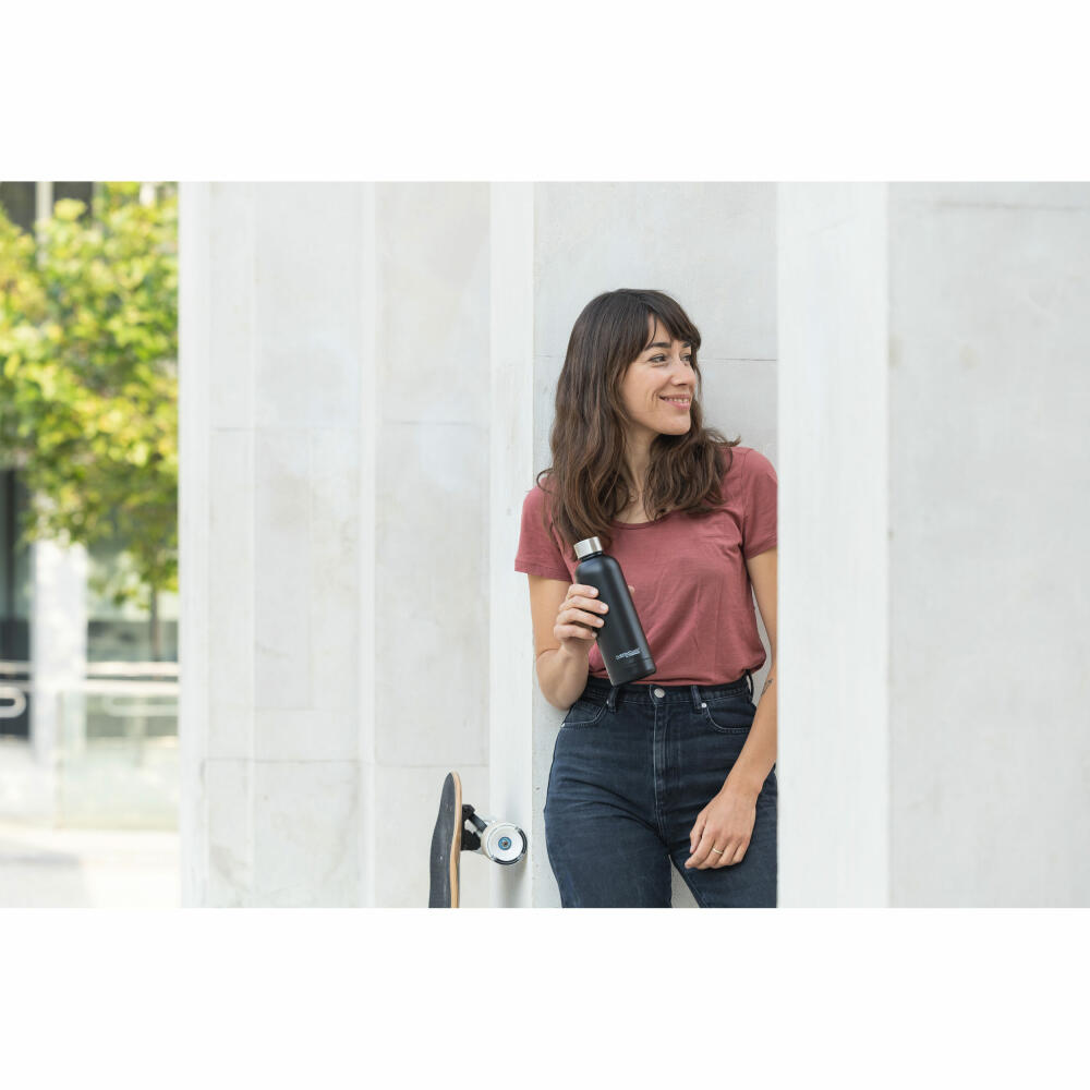 THERMOS Isolier-Trinkflasche TC DAILY BOTTLE, Thermosflasche, Isoflasche, Flasche, Edelstahl, Black Mat, 500 ml, 4200232050