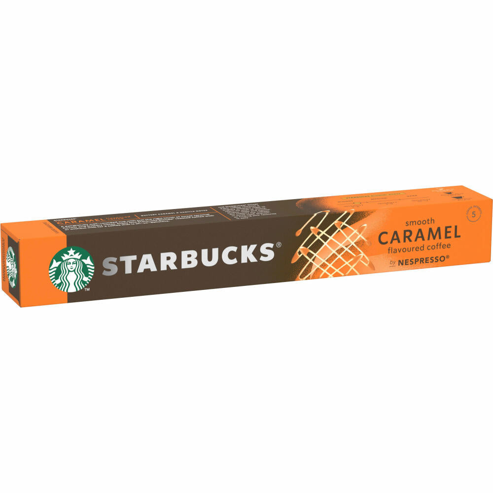 Starbucks Caramel Flavoured Coffee, Blonde Roast, Roasted Coffee, Nespresso Compatible, Coffee Capsules, 10 Capsules