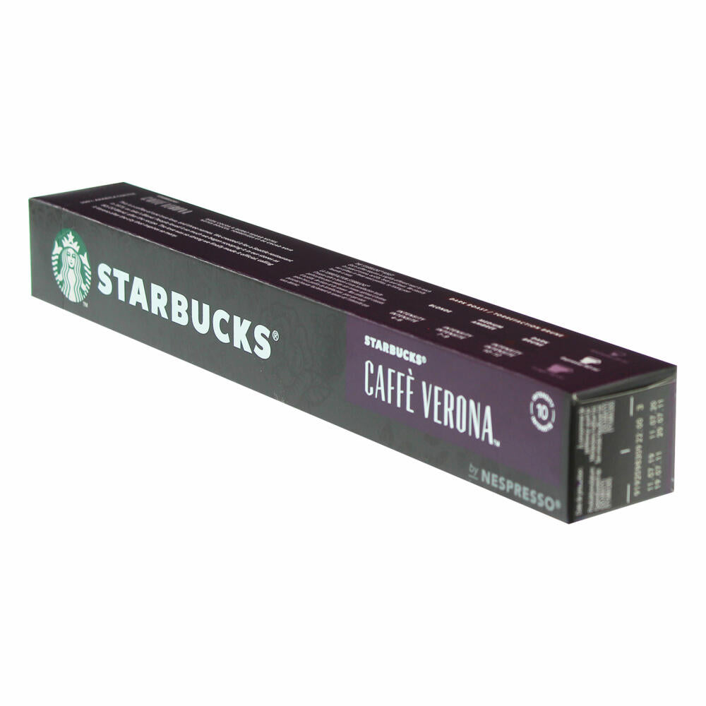 Starbucks Caffè Verona Kaffee, 2er Set, Dark Roast, Röstkaffee, Nespresso kompatibel, Kaffeekapseln, 20 Kapseln