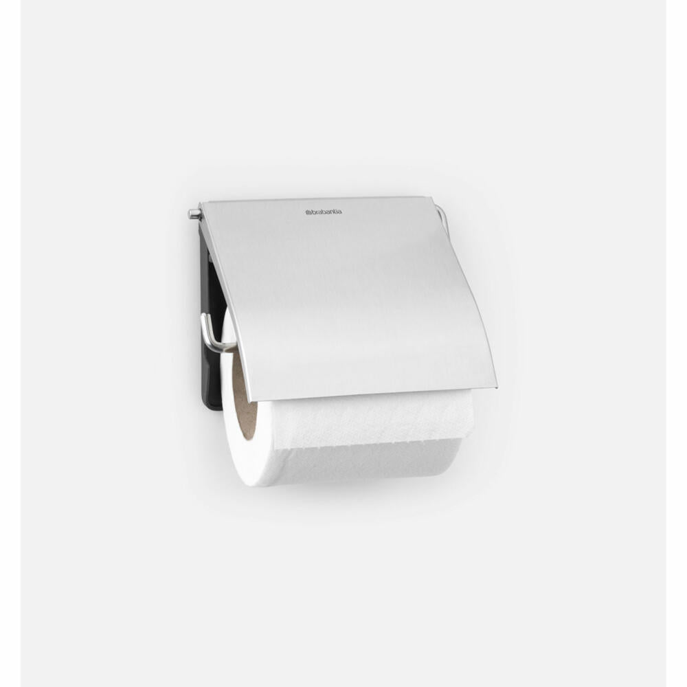 Brabantia ReNew toilet paper holder, toilet paper holder, roll holder, matt stainless steel, 385322