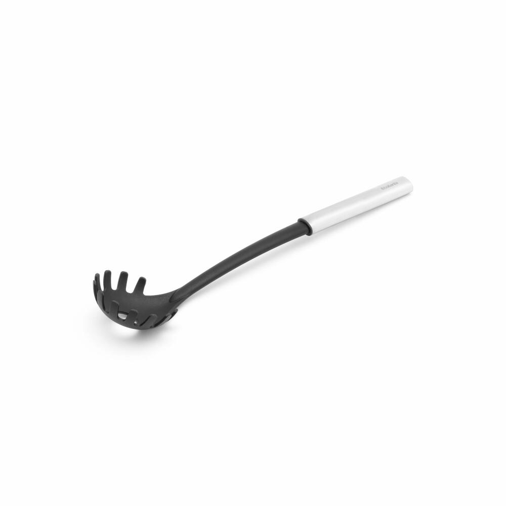 Brabantia Spaghetti Spoon Profile, coated, cooking utensil, kitchen helper, steel, Matt Steel, 33.2 cm, 250668