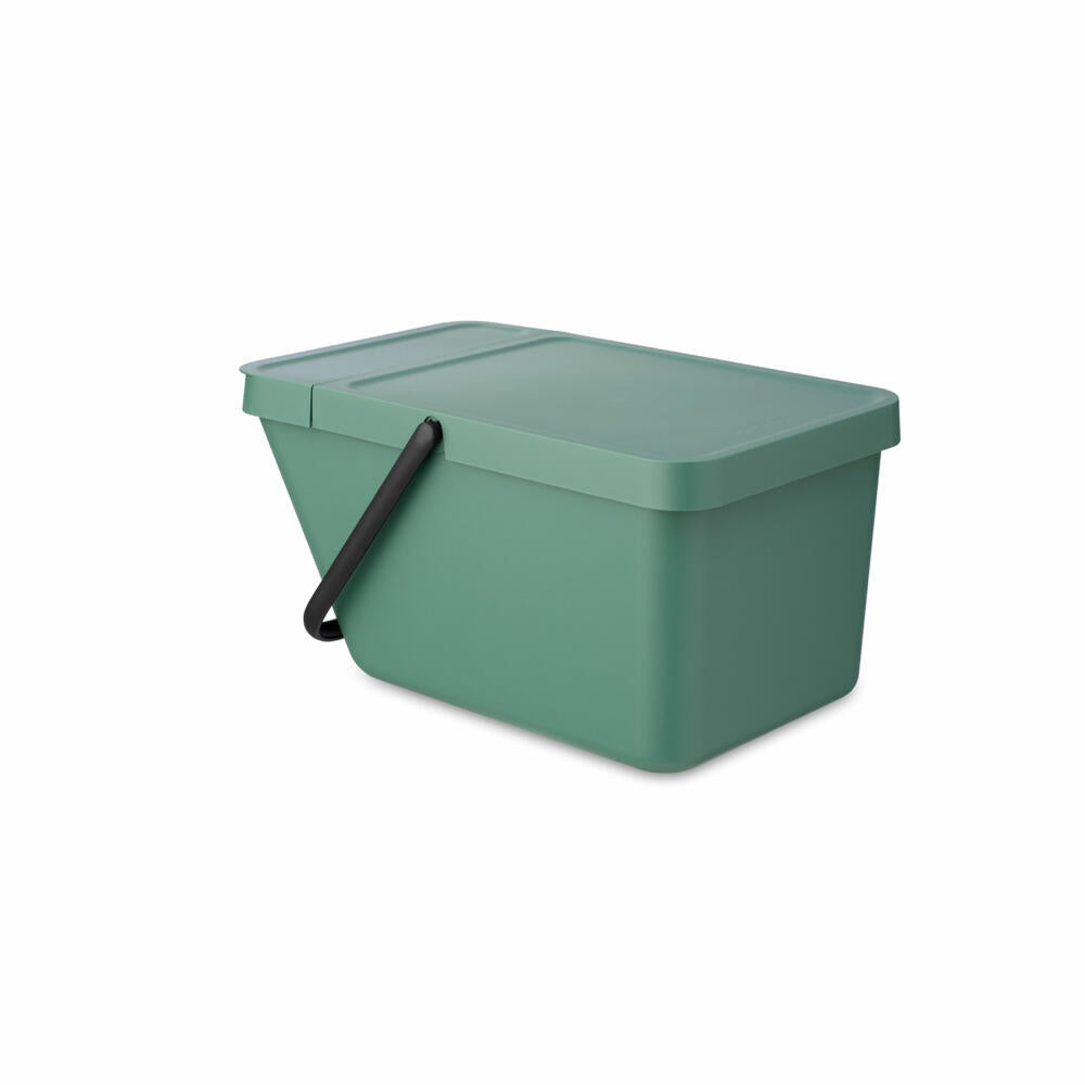 Brabantia Sort & Go Waste Bin, Waste Bin, Garbage Can, Plastic, Fir Green, 20 L, 277740