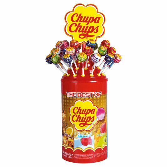 Chupa Chups Best of Lollipops, 100 pieces in Cap and Flag tin, 1200g