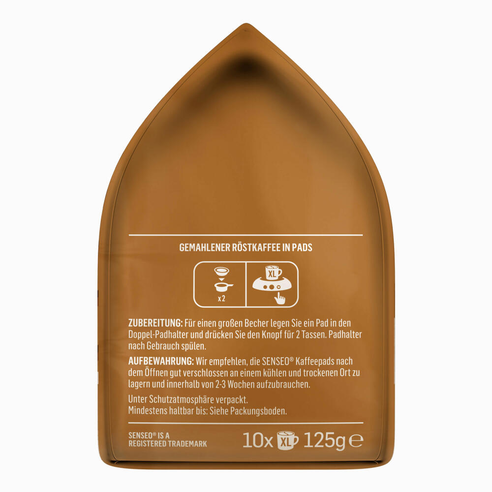 Senseo Kaffeepads Guten Morgen Strong XL, Stark & Intensiv, 10 Kaffee Pads, 125 g