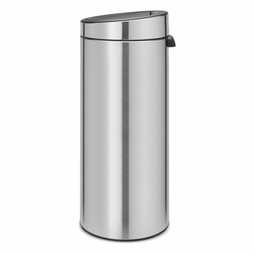 Brabantia Touch Bin, Mülleimer, Abfalleimer, Papierkorb in Matt Steel, 30 Liter, 115349