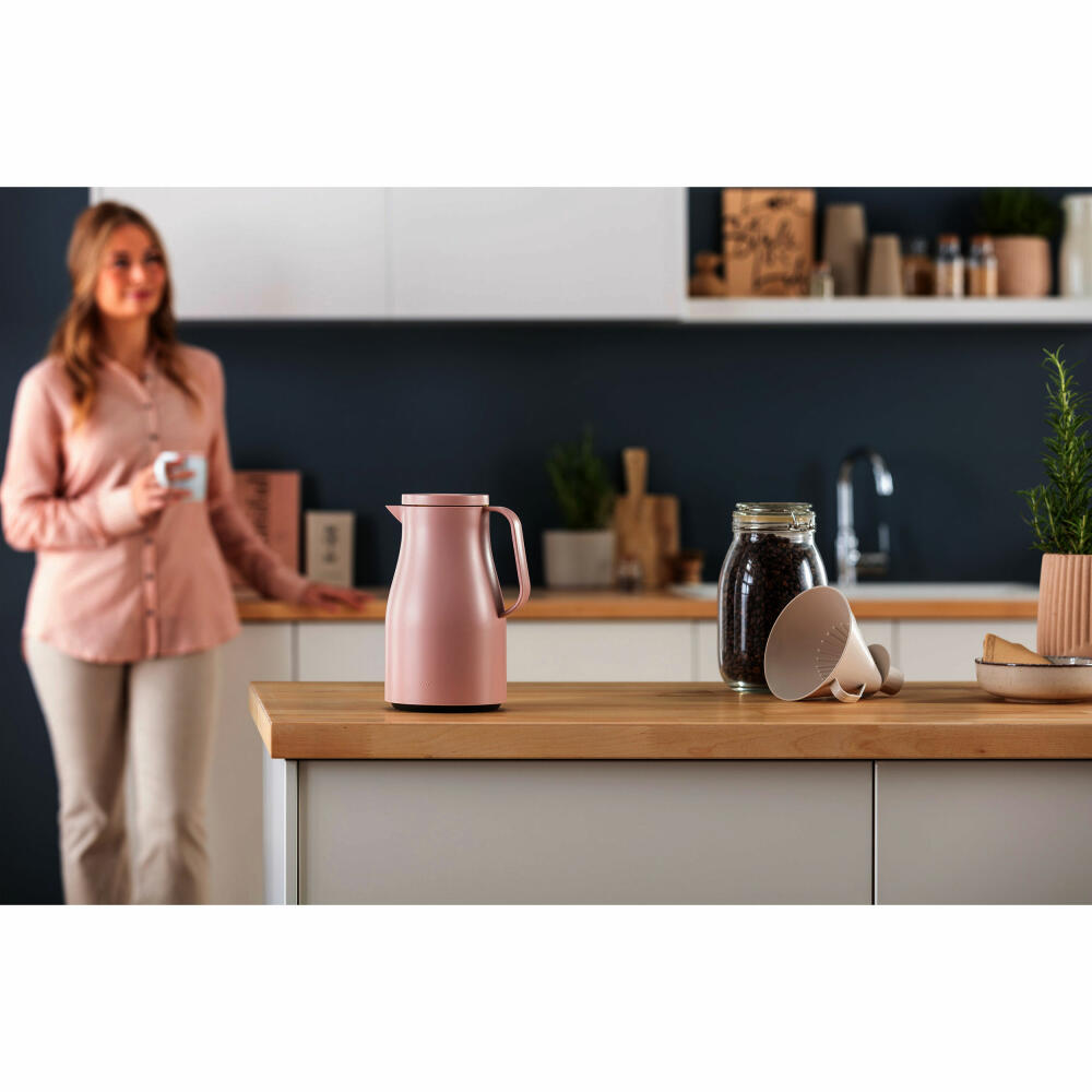 alfi insulated jug ECONSCIOUS, insulated jug, jug, coffee pot, plastic / hard glass insert, powder pink, 1 L, 1125372100
