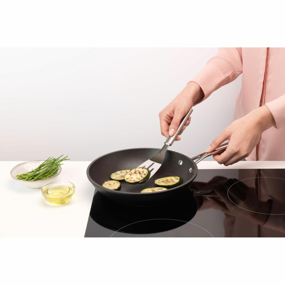 Brabantia Pfannenwender, klein Profile, Kochutensil, Küchenhelfer, Stahl, Matt Steel, 26.5 cm, 250729