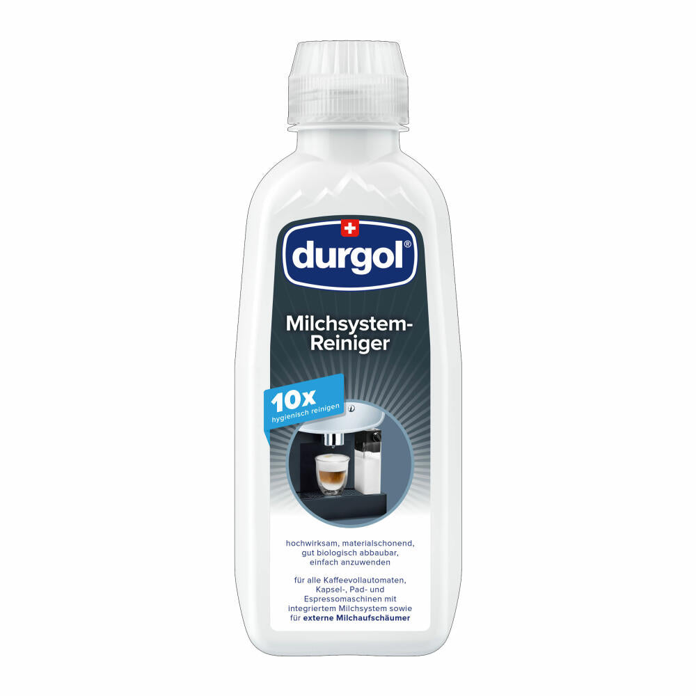 Durgol Milk System Cleaner Carton, Coffee Machine Cleaner, for Coffee Machines and Milk Frothers, 10x 500 ml, 4-167