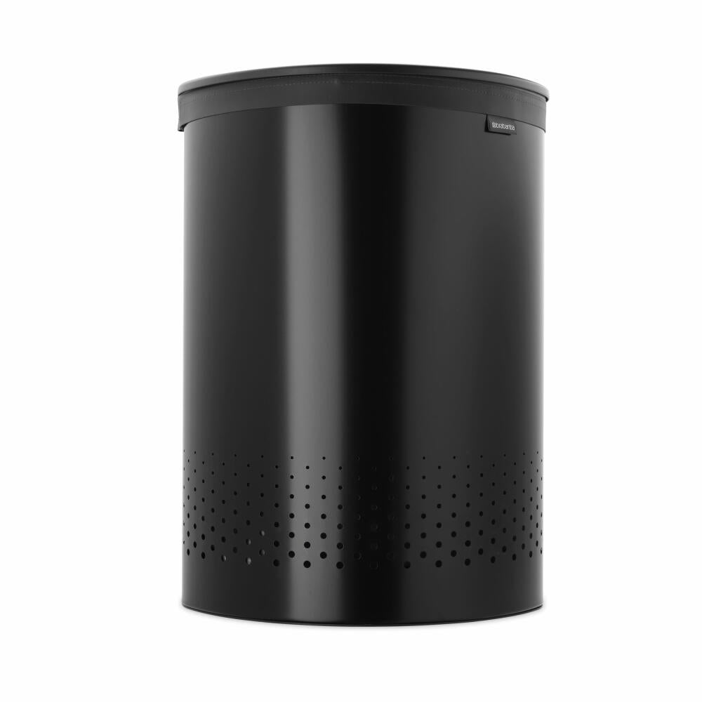 Brabantia Laundry Box Selector, Laundry Basket, Laundry Bin, Steel, Plastic, Matt Black, 55 L, 242366