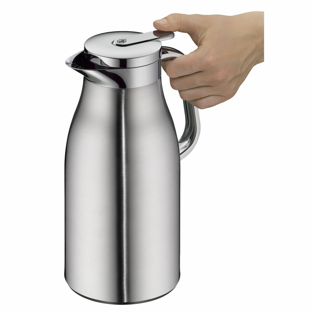 Alfi Isolierkanne Skyline, Thermokanne, Edelstahl, Stainless Steel Matt, 1.5 L, 1322205150