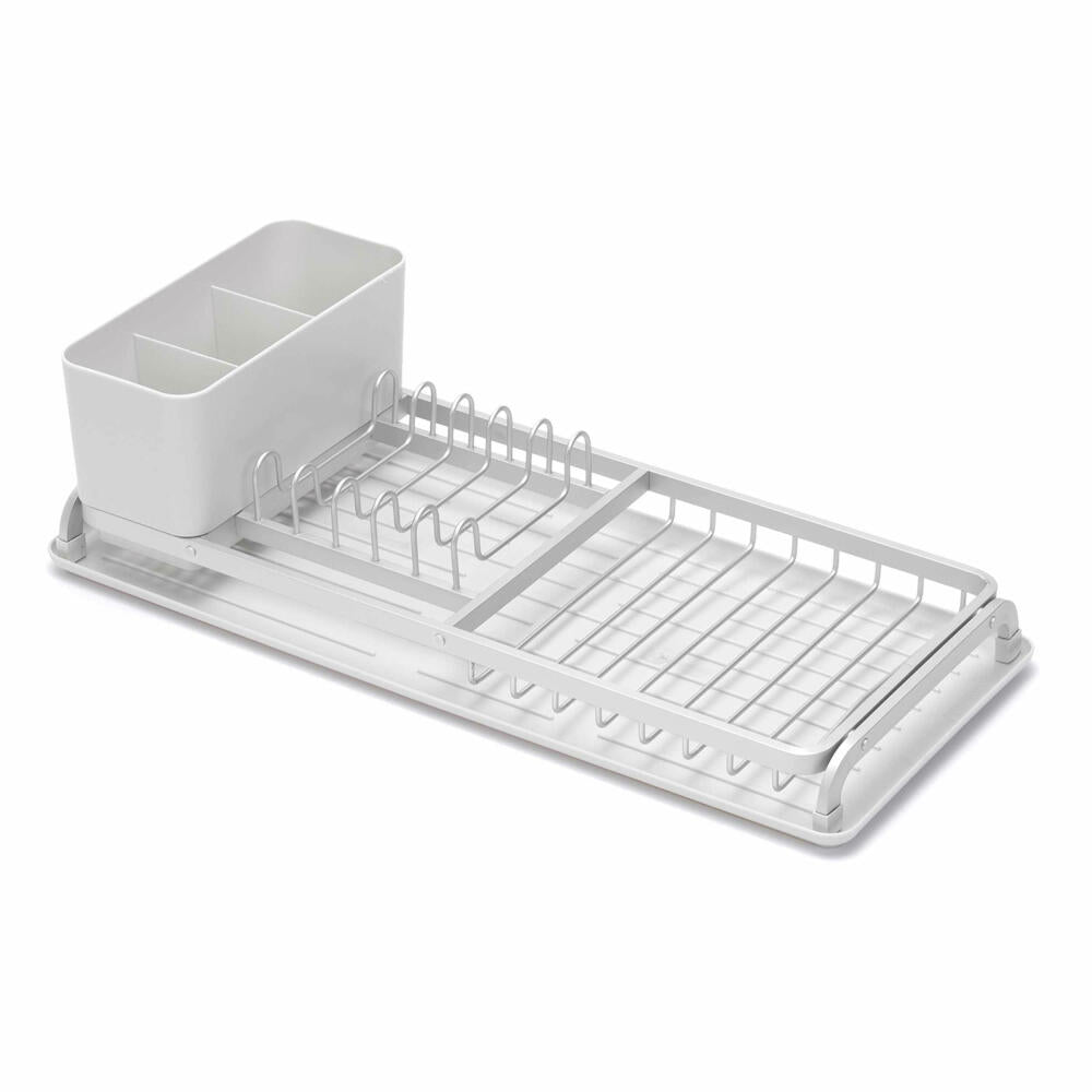 Brabantia Kompaktes Abtropfgestell, Abtropfständer, Abtropfkorb, Geschirrablage, Kunststoff, Light Grey, 117282