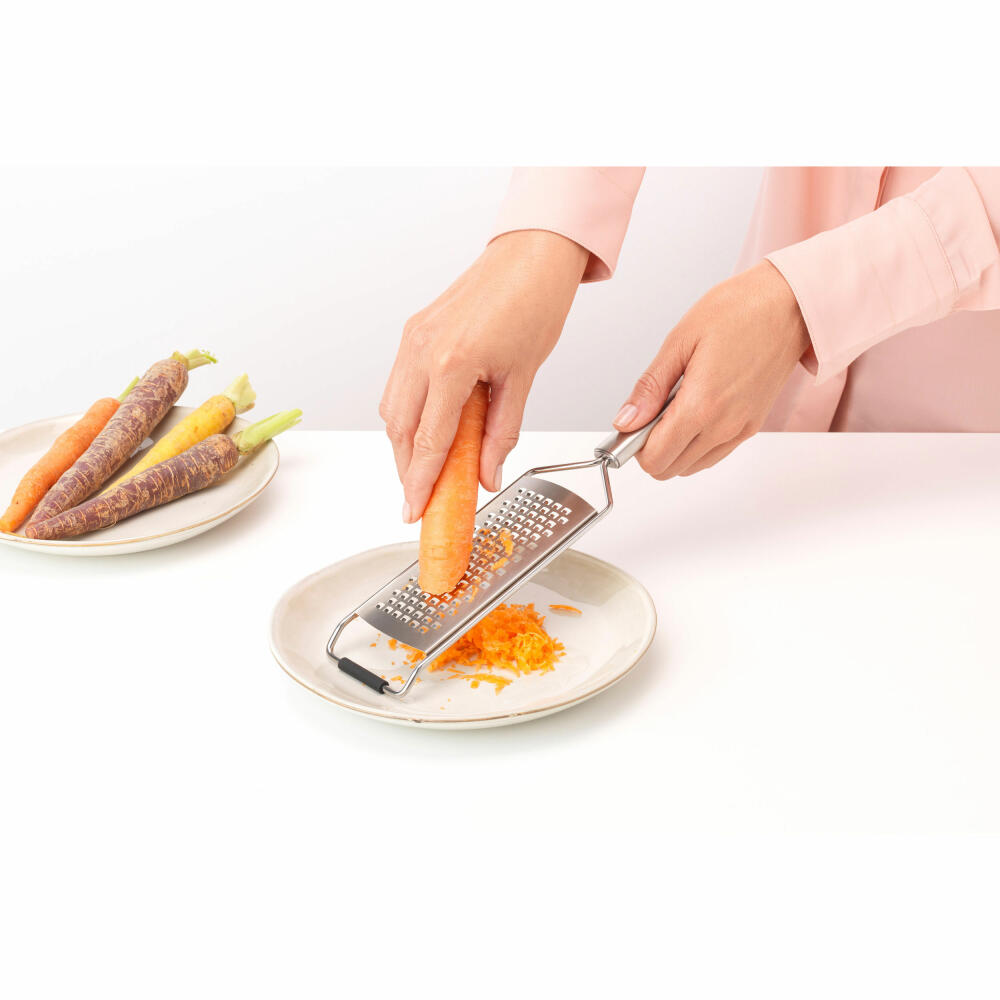 Brabantia Reibe Profile, grob, Kochutensil, Küchenhelfer, Stahl, Matt Steel, 30 cm, 250965