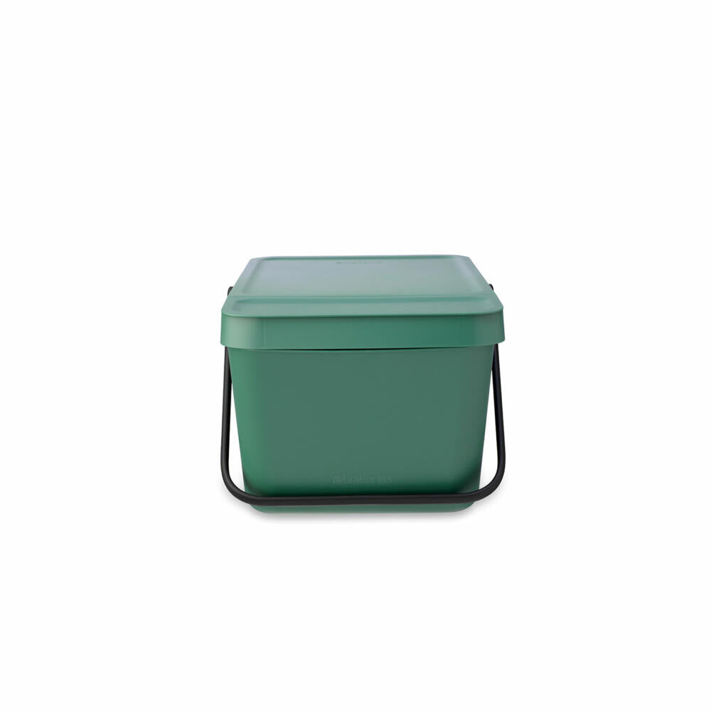 Brabantia Sort & Go Waste Bin, Waste Bin, Garbage Can, Plastic, Fir Green, 20 L, 277740