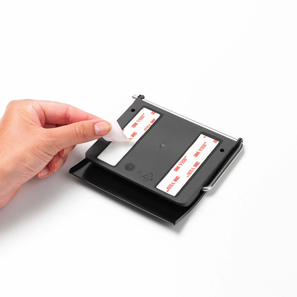 Brabantia ReNew toilet paper holder, roll holder, WC - paper roll holder, toilet paper holder, Matt Black, 108600