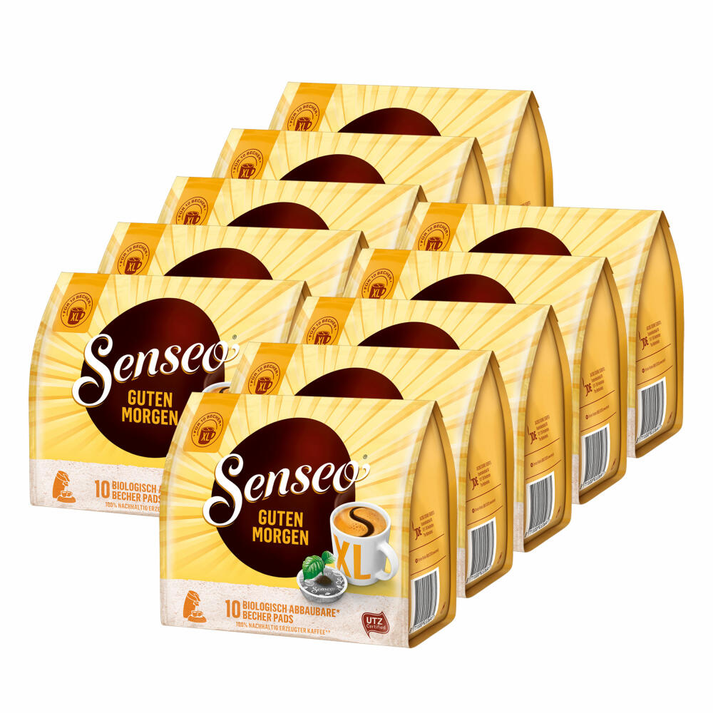 Senseo Kaffeepads Guten Morgen XL, Stark & Intensiv, Kaffee Pads, 10er Pack, á 125 g