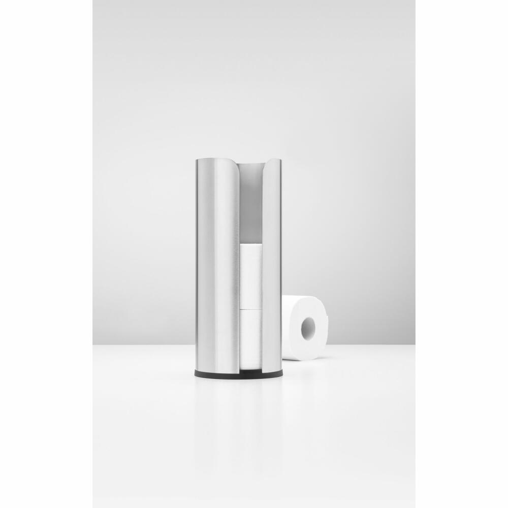 Brabantia Toilettenrollen-Spender ReNew, Stahl, Kunststoff, Matt Steel, für 3 Rollen, 280566