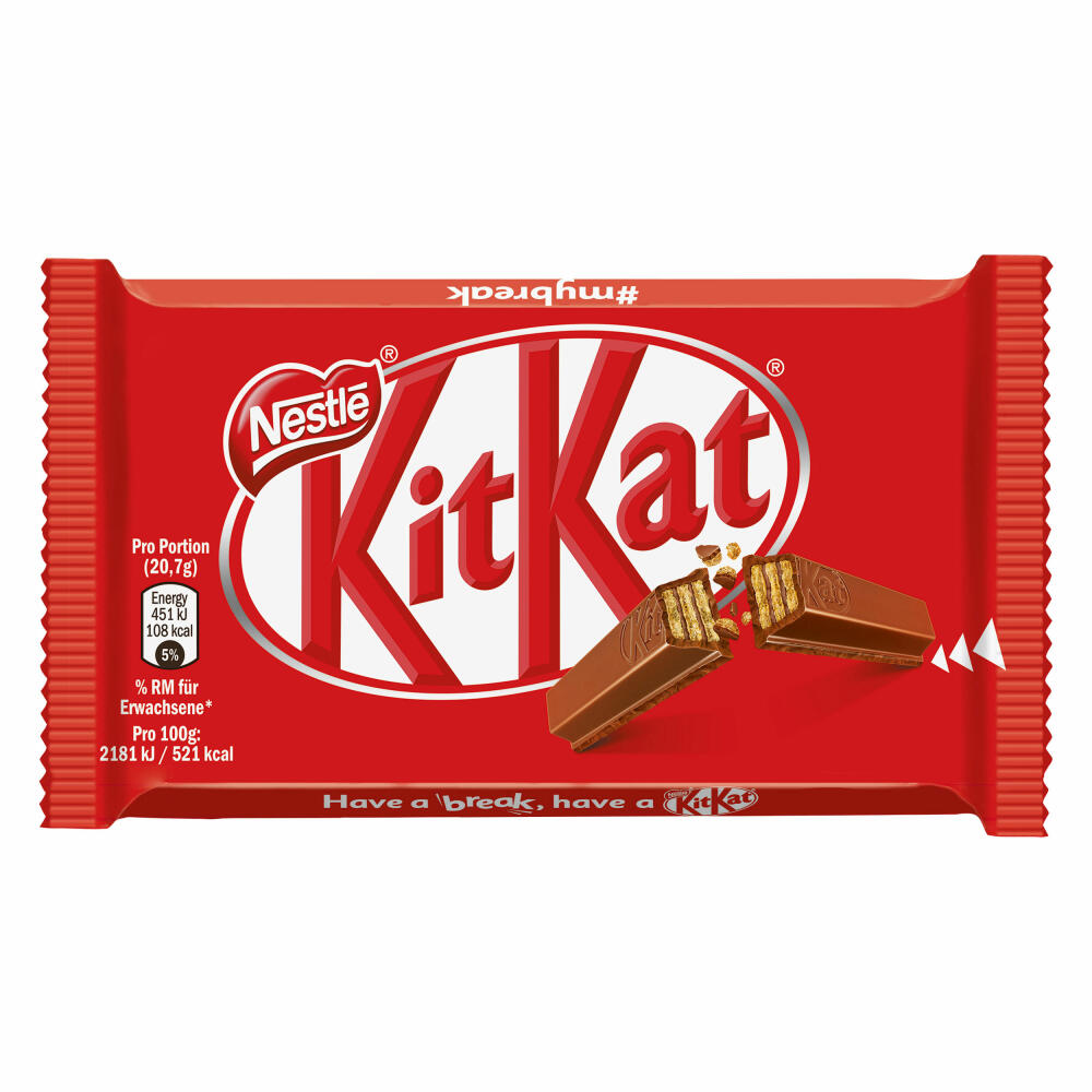 Nestlé KitKat Schokoriegel, Milchschokolade, Schoko Riegel, Milch Schokolade, 24 x 41.5g