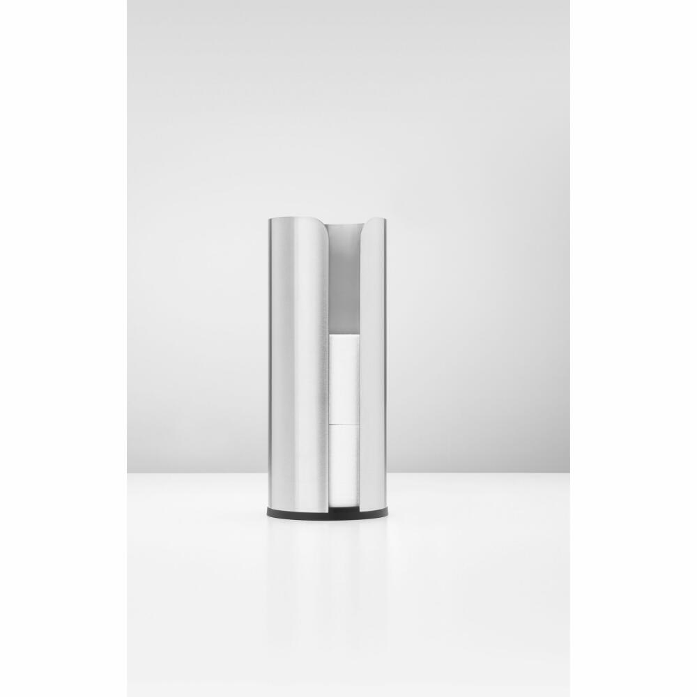 Brabantia Toilettenrollen-Spender ReNew, Stahl, Kunststoff, Matt Steel, für 3 Rollen, 280566